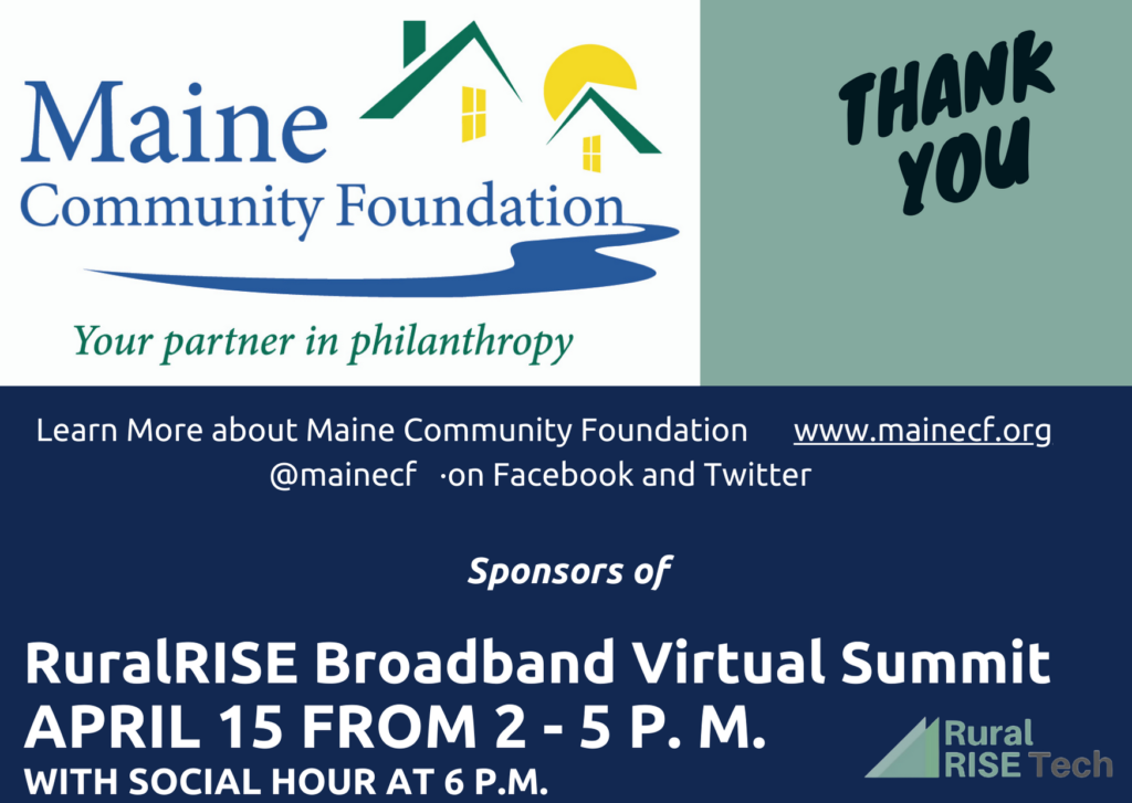 Thanks to our sponsors, Main Community Foundation!