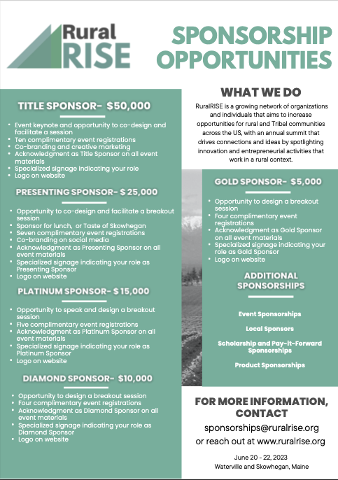 RuralRISE Sponsorship Packet 2023