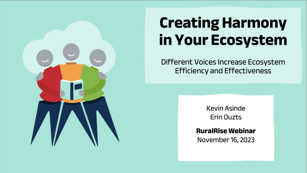 Creating Harmony in Your Ecosystem, RuralRISE presentation November 16, 2023